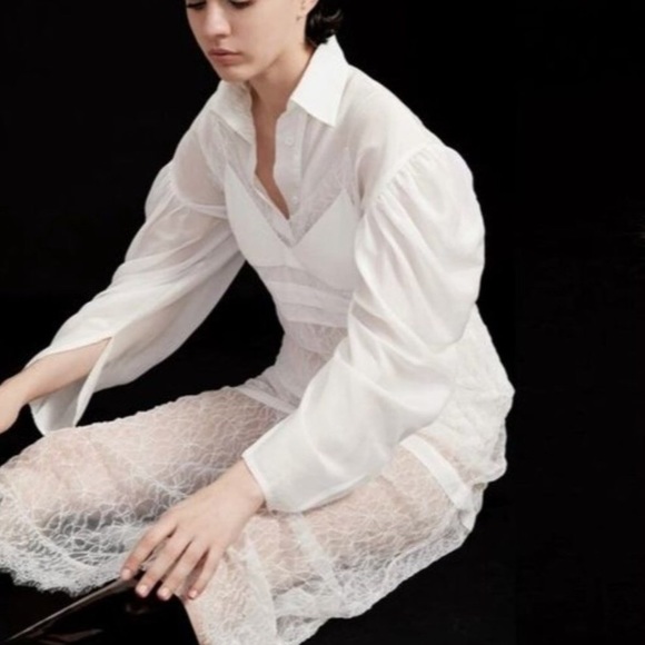 SIMONETT lace maxi dress size S - Picture 3 of 10